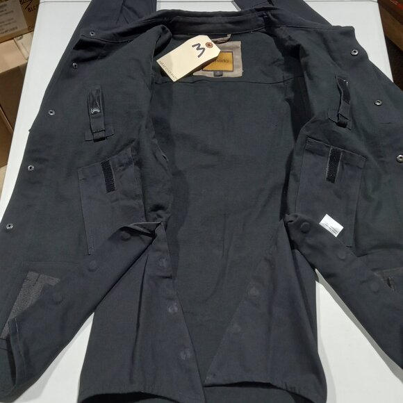 Concealed Carry Flannel Lined Canvas Shirt Jacket - Black | Medium - Picture 5 of 11